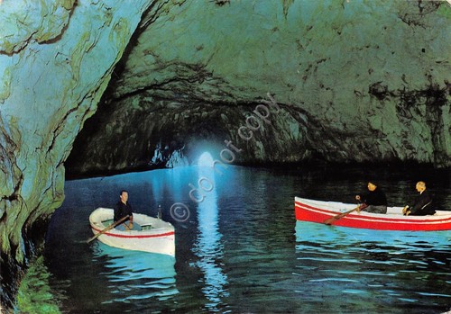 Cartolina capri grotta azzurra - grotta,