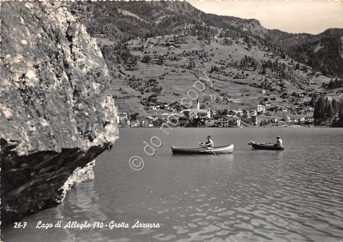 Cartolina alleghe lago grotta - alleghe,