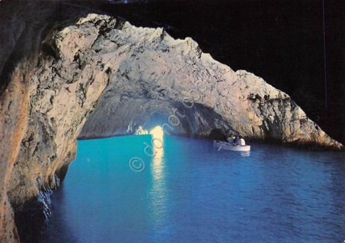 Cartolina capri grotta azzurra - capri,