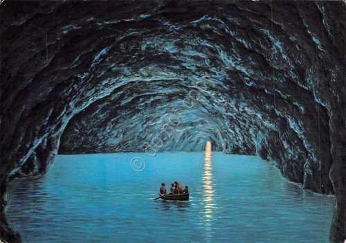 Cartolina capri grotta azzurra - capri,
