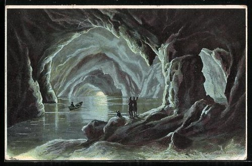 Cartolina capri grotta - cartolina,